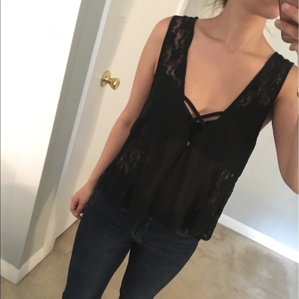 ▪️Final Sale 2/5▪️ Tobi Sheer Lace Shirt
